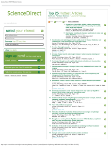 July to September 2015 Earth and Planetary Sciences &gt; ScienceDirect TOP25 Hottest Articles