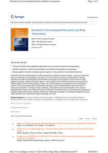 Page 1 of 2 Stochastic Environmental Research and Risk Assessment