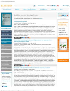 Most Cited Journal of Hydrology Articles . Scopus