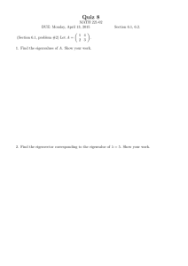 Quiz 8 MATH 221-02 DUE: Monday, April 13, 2015 Section 6.1, 6.2.