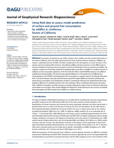 ﬁeld data to assess model predictions Using ﬁre in coniferous