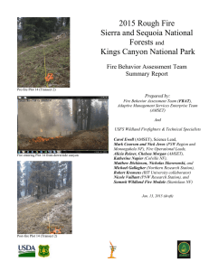 2015 Rough Fire Sierra and Sequoia National Forests