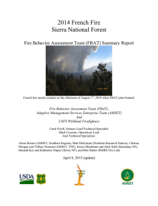 2014 French Fire Sierra National Forest