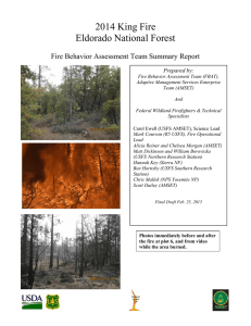 2014 King Fire Eldorado National Forest  Fire Behavior Assessment Team Summary Report