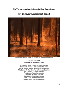 Big Turnaround and Georgia Bay Complexes  Fire Behavior Assessment Report
