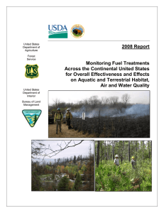 2008 Report  Monitoring Fuel Treatments Across the Continental United States