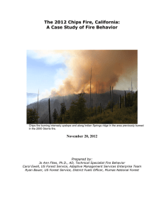 The 2012 Chips Fire, California: A Case Study of Fire Behavior