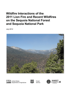 Wildfire Interactions of the 2011 Lion Fire and Recent Wildfires