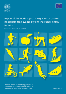 Report of the Workshop on integration of data on intakes