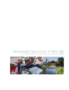 Sustainable Operations • 2006 U.S. FOREST SERVICE • ROCKY MOUNTAIN REGION