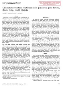 Understory-overstory relationships in ponderosa pine forests, Black Hills, South Dakota