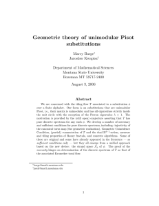 Geometric theory of unimodular Pisot substitutions