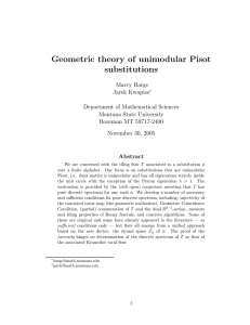 Geometric theory of unimodular Pisot substitutions