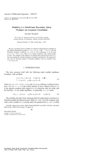 Stability in a Semilinear Boundary Value Problem via Invariant Conefields Jaroslaw Kwapisz