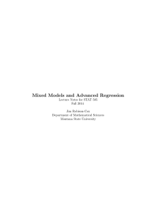 Mixed Models and Advanced Regression