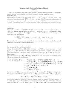 Central Limit Theorem for Linear Models