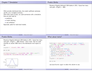 Chapter 7 Simulation Predict Births