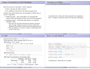 Chapter 8 Simulation to Test Procedures Simulation to Predict