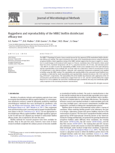 ﬁlm disinfectant Ruggedness and reproducibility of the MBEC bio ﬁcacy test ef