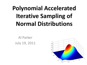 Polynomial Accelerated Iterative Sampling of Normal Distributions Al Parker