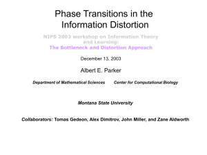 Phase Transitions in the Information Distortion Albert E. Parker