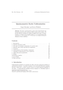 Quasisymmetric Koebe Uniformization Sergei Merenkov and Kevin Wildrick