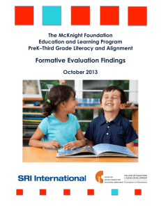 Formative Evaluation Findings