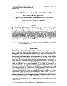 Satellite D N A  and speciation: of Drosophila guanchel RAAB