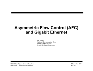 Asymmetric Flow Control (AFC) and Gigabit Ethernet 5-November-1996