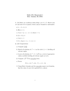 Math 472: Homework 1 Due: January 29, 2016.