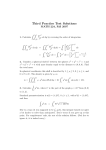 Third Practice Test Solutions MATH 224, Fall 2007