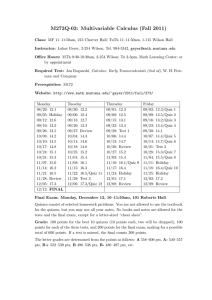 M273Q-03: Multivariable Calculus (Fall 2011)