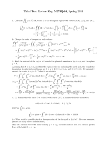 Third Test Review Key, M273Q-03, Spring 2011