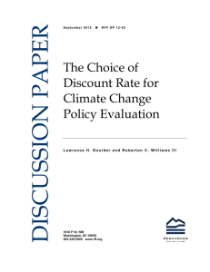 DISCUSSION PAPER The Choice of Discount Rate for