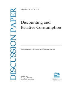 DISCUSSION PAPER Discounting and Relative Consumption