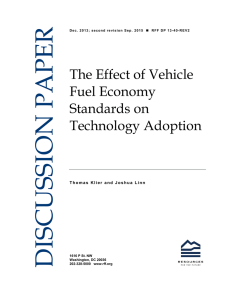 DISCUSSION PAPER The Effect of Vehicle Fuel Economy