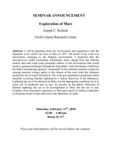 SEMINAR ANNOUNCEMENT Exploration of Mars  Joseph C. Kolecki