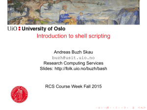Introduction to shell scripting