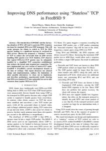 Improving DNS performance using “Stateless” TCP in FreeBSD 9