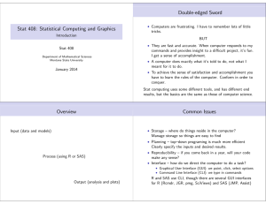 Double-edged Sword Stat 408: Statistical Computing and Graphics