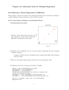 Chapter 10: Inferential Tools for Multiple Regression