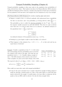 Unequal Probability Sampling (Chapter 6)