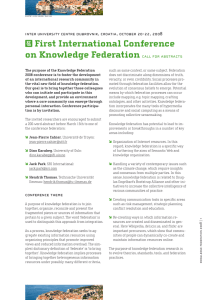 The purpose of the Knowledge Federation
