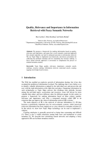 Quality, Relevance and Importance in Information Retrieval with Fuzzy Semantic Networks