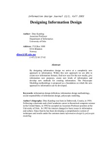 Designing Information Design   Information Design Journal 11/1, Fall 2003