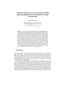Automatic Resource-aware Construction of Media Indexing Applications for Distributed Processing Environments