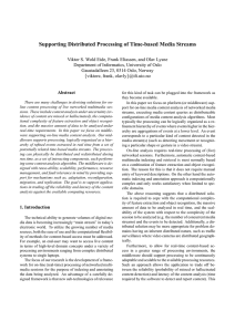 Supporting Distributed Processing of Time-based Media Streams