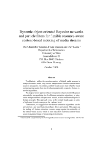 Dynamic object-oriented Bayesian networks and particle filters for flexible resource-aware