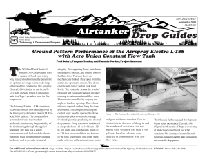 T Drop Guides Airtanker Ground Pattern Performance of the Airspray Electra L-188
