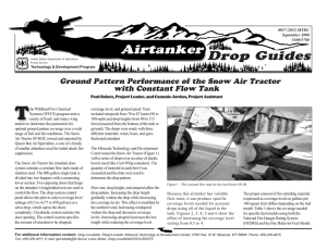 T Drop Guides Airtanker Ground Pattern Performance of the Snow Air Tractor